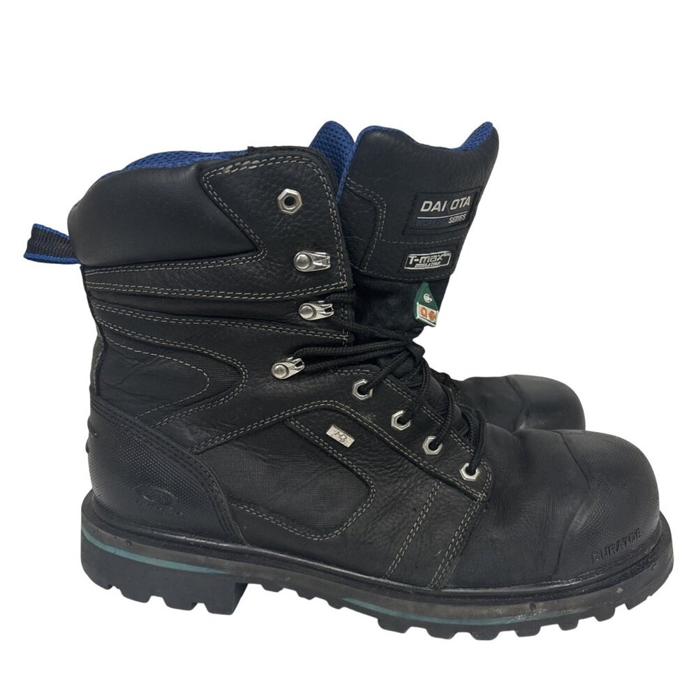 DAKOTA Men's 557 8" Steel Toe HD3 Vibram Work Boots Black Size 13M - Picture 2 of 8